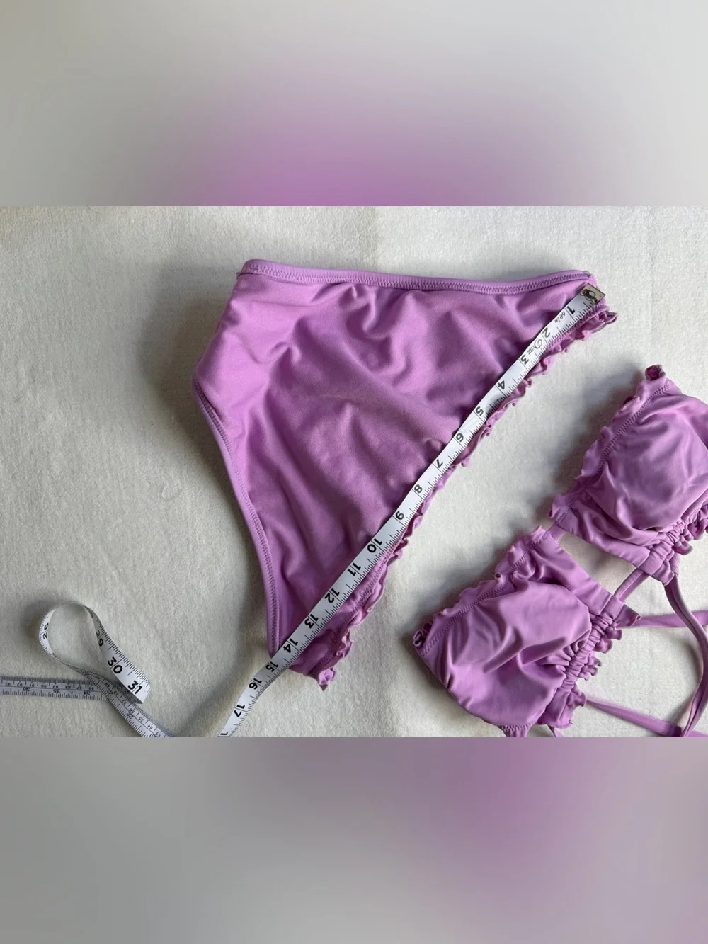 Xhilaration Lavender Ruffle Bikini Set Large Vacation Cute Girl Summer Feminine